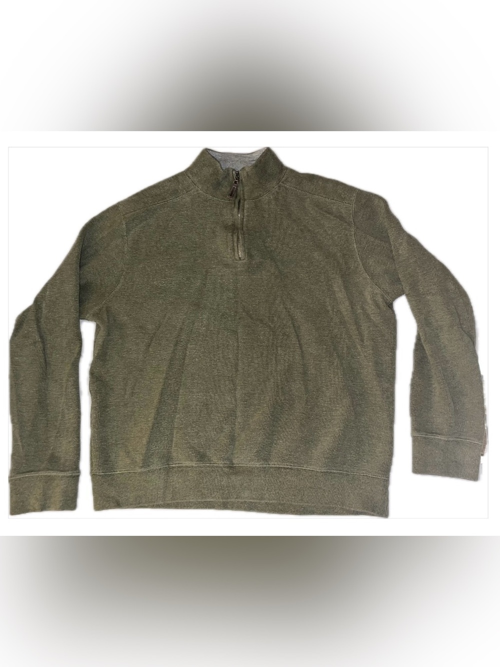 Tasso Elba Olive Green Quarter-Zip Pullover Sweater